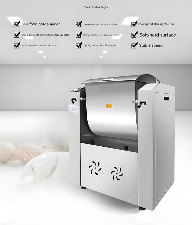 New Low-Noise Commercial Dough Mixer Machine