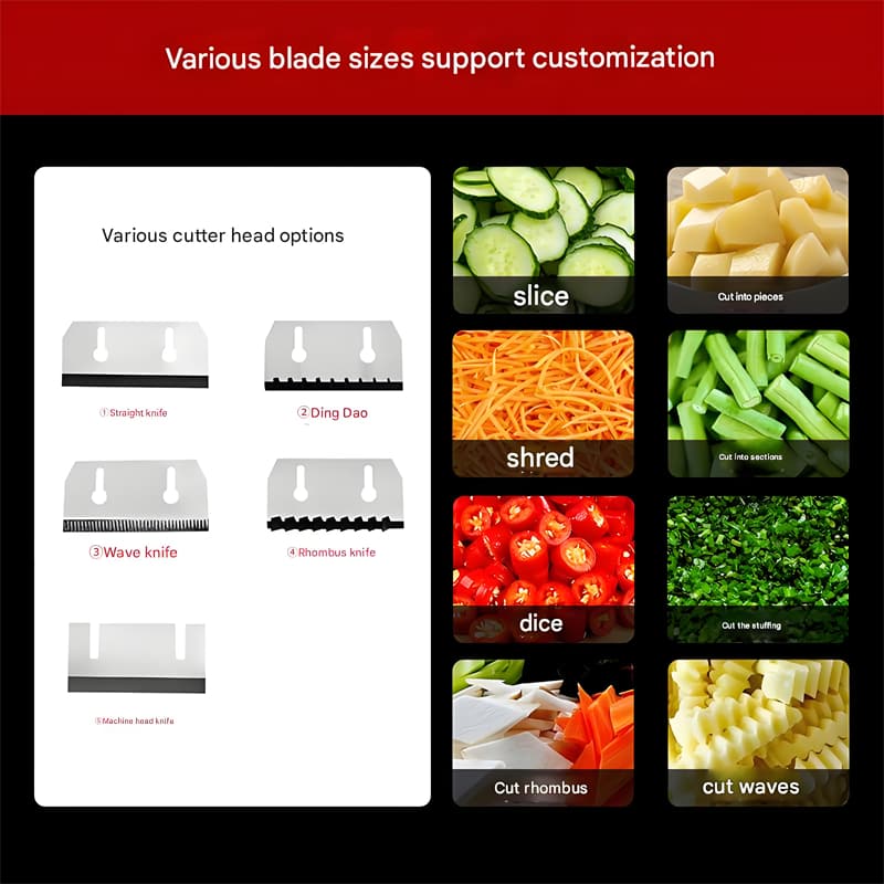 YQC660/1000 Multi-Functional Commercial Vegetable Cutting Machine for Restaurant YQC660/1000 Multi-Functional Commercial Vegetable Cutting Machine for Restaurant