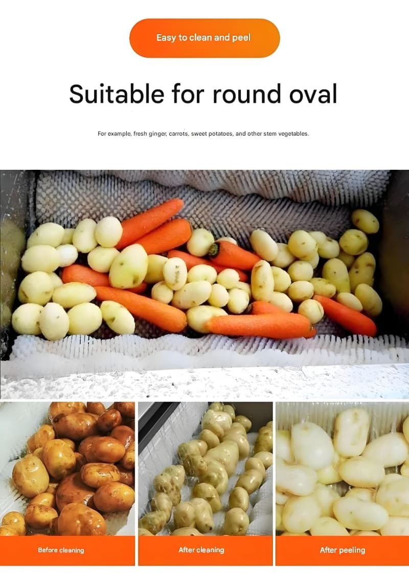 Commercial Vegetable Washing Machine for Bulk Root Processing