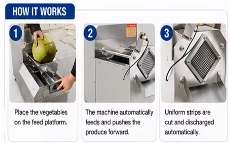 Vegetable Strip Cutting Machine 